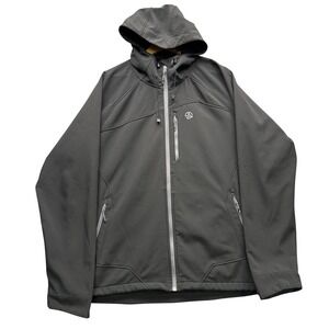 Ternua Softshell Jacket Men's XXXL Black Full Zip Hooded Outdoor Casual